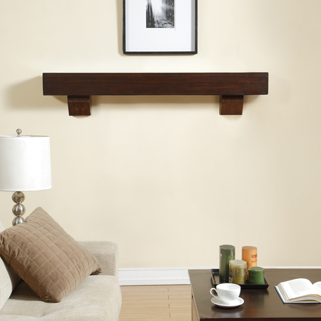 DULUTH FORGE 60In. Fireplace Shelf Mantel With Corbel Option Included - Choco DFSM60-CH